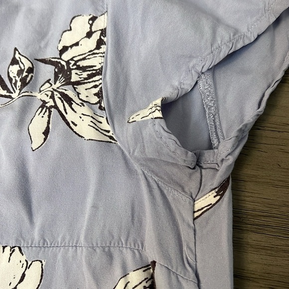 FREE PEOPLE PERIWINKLE RITA TIERED PLUNGE BACK MIDI DRESS - Picture 13 of 16